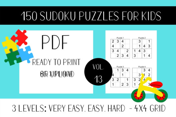 150 Sudoku Puzzles for Kids Vol.13: A Practical Guide to Ready-to-Print PDF Resources