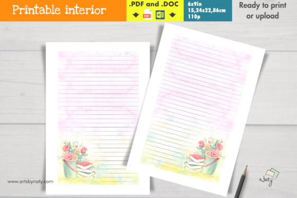 Books and Flowers Watercolor Notebook: A Creative Essential