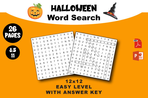 Halloween Word Search Unique Easy Level: Selecting the Right 12x12 Puzzle Book for Adults