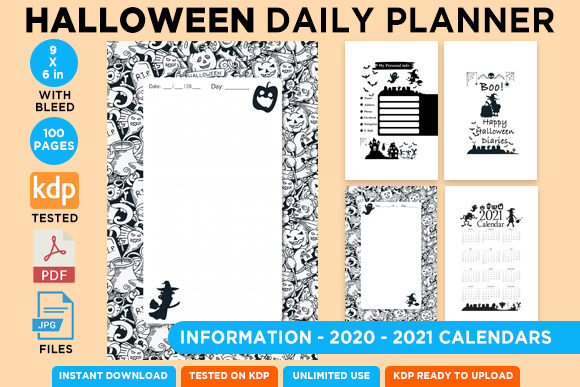 KDP Interior Halloween Dotted Pages Vol.7