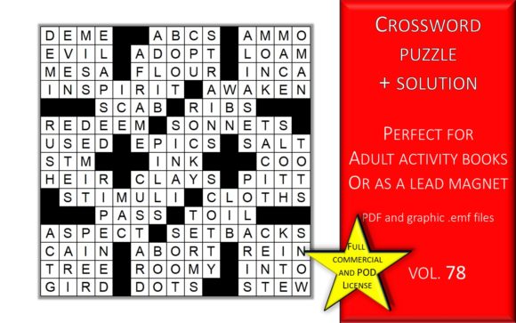 Leveraging Crossword Puzzle Page with Solutions V78 in the Booming Activity Book Market