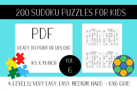 Maximizing Screen-Free Learning with 200 Sudoku Puzzles for Kids 6x6 Vol.6