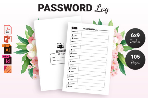 Password Log Book KDP Interior: Custom Source Files
