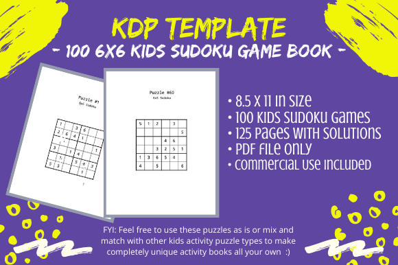Streamlining KDP Publishing with a 100 6x6 Sudoku Puzzles Book for Kids Interior