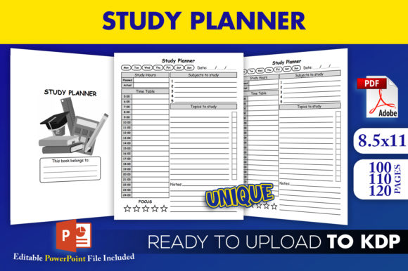 Study Planner for Student KDP Interior: Launch Faster