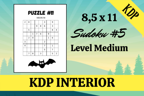 Sudoku 5 40 Puzzles KDP Interior: Editable PPTX Template